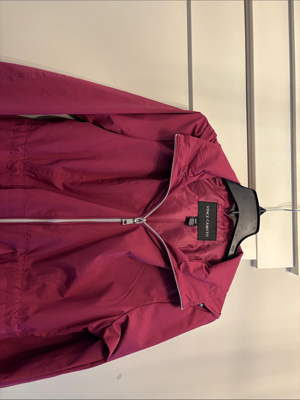 Vince Camuto Women's Raspberry Zip-Front Trench Coat - Picture 3 of 6